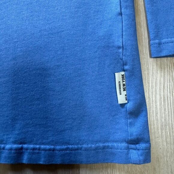 Highsnobiety Not In New York Long Sleeve Blue Shirt Size 2XL Urban Streetwear - Picture 4 of 7